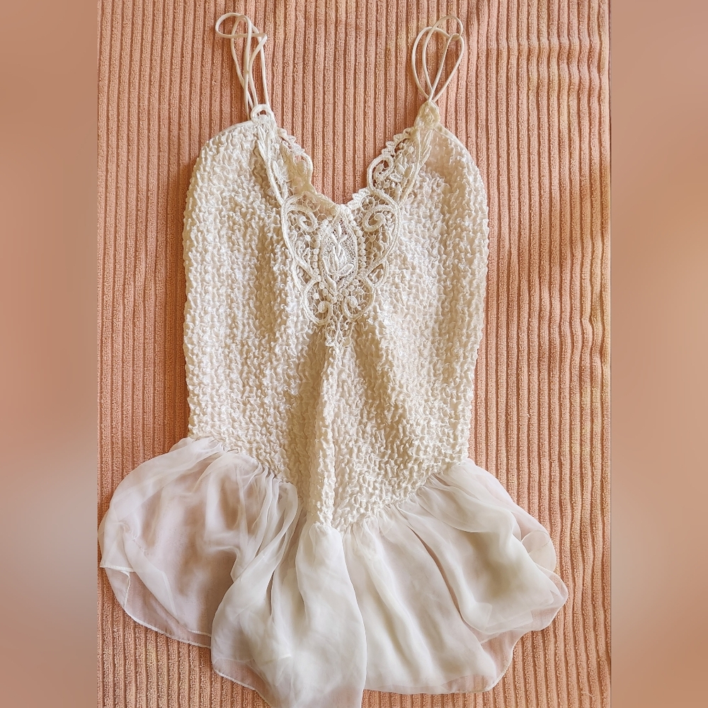 Satin and silk lacy chemise bridal medium